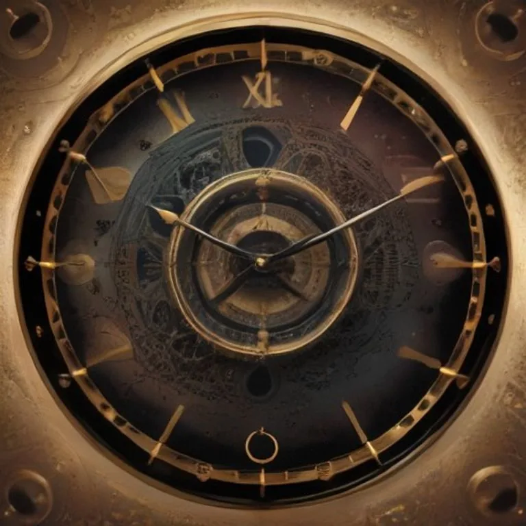 A mechanical clock face